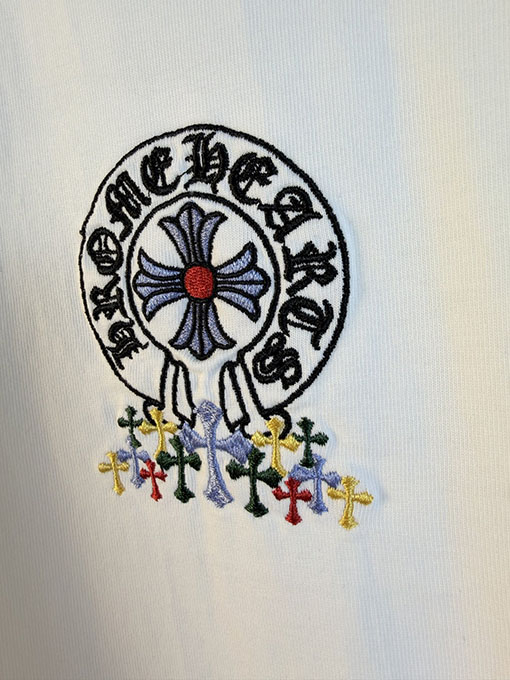 クロムハーツ 新作ダブルヤーンピュアコットン半袖Tシャツ