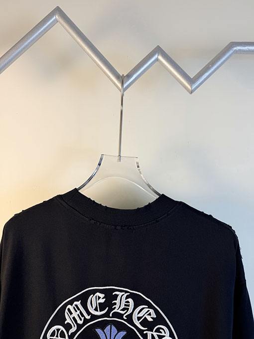 クロムハーツ 新作ダブルヤーンピュアコットン半袖Tシャツ