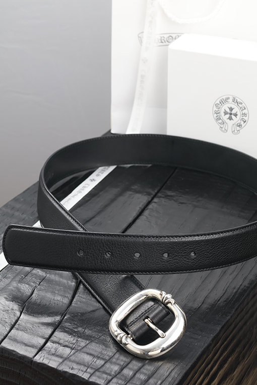 クロムハーツコピー Gunslinger クラシックなリングバックルレザーベルト