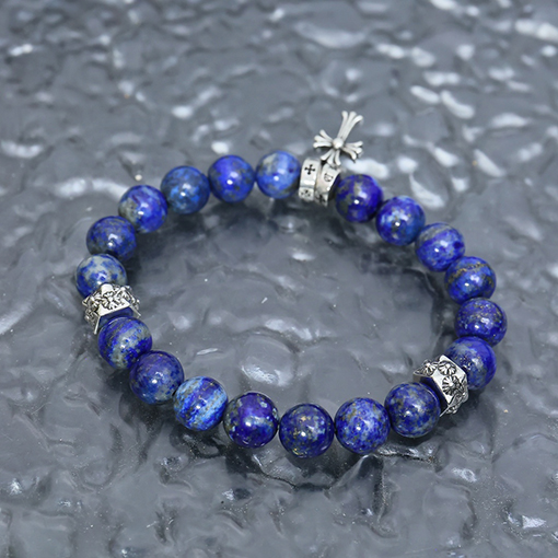 クロムハーツスーパーコピー 天然シルバービーズブレスレット