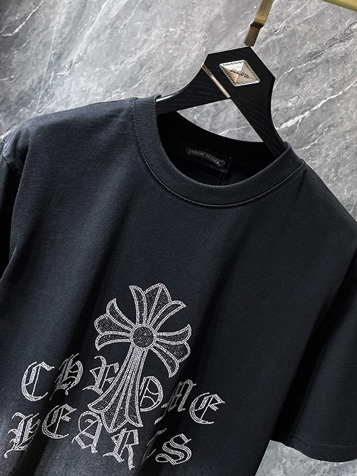 クロムハーツ サンスクリットクロスラインストーングラデーションウォッシュ半袖Tシャツ