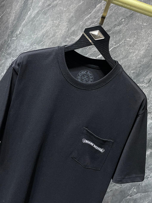 クロムハーツ クラシックなスクロールレターのカラフルなクロスフローラル半袖Tシャツ