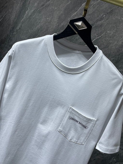 クロムハーツ クラシックなスクロールレターのカラフルなクロスフローラル半袖Tシャツ