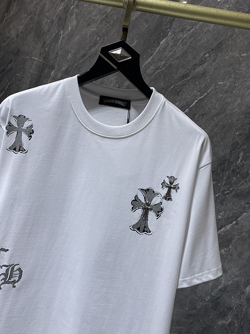 クロムハーツスーパーコピー 重なりう鉄十字サンスクリット半袖Tシャツ