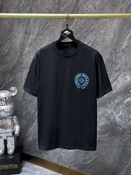 クロムハーツスーパーコピー 馬蹄サンスクリット十字刻印半袖Tシャツ