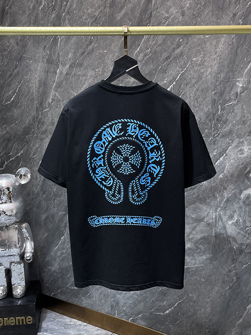 クロムハーツスーパーコピー 馬蹄サンスクリット十字刻印半袖Tシャツ