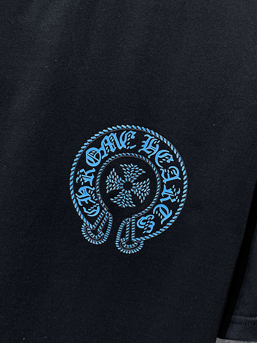 クロムハーツスーパーコピー 馬蹄サンスクリット十字刻印半袖Tシャツ