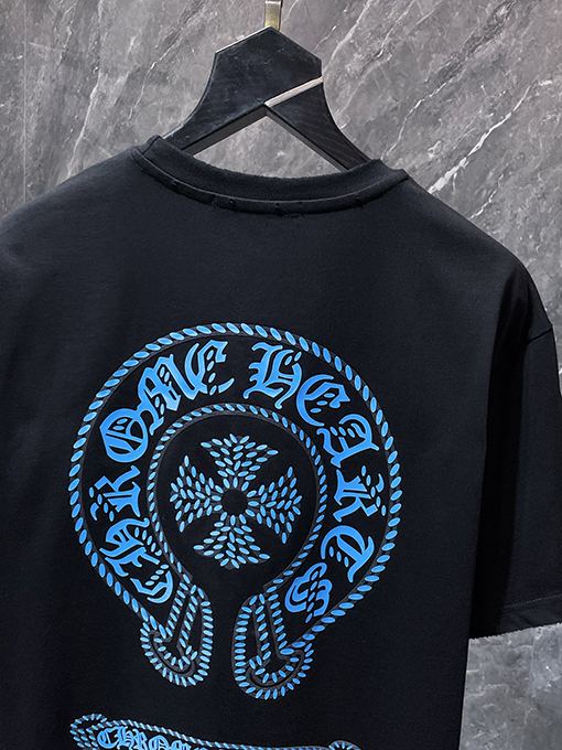 クロムハーツスーパーコピー 馬蹄サンスクリット十字刻印半袖Tシャツ