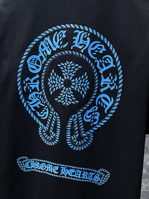 クロムハーツスーパーコピー 馬蹄サンスクリット十字刻印半袖Tシャツ