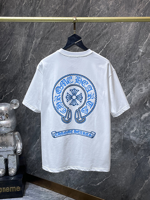 クロムハーツスーパーコピー 馬蹄サンスクリット十字刻印半袖Tシャツ