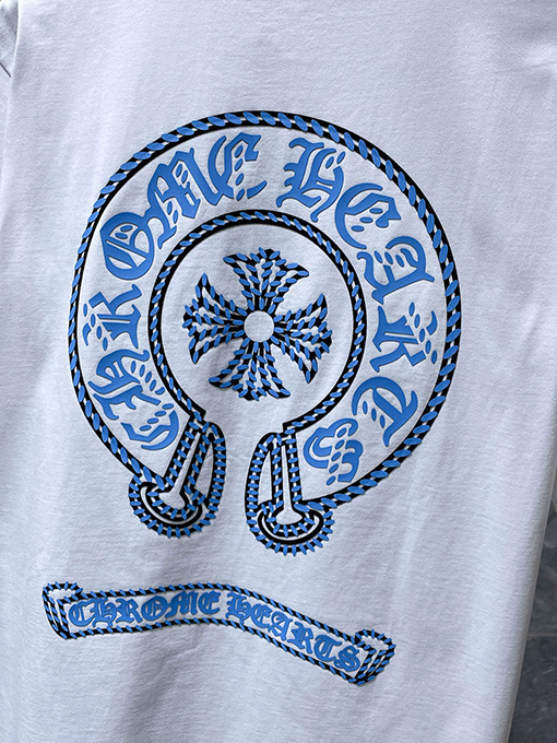 クロムハーツスーパーコピー 馬蹄サンスクリット十字刻印半袖Tシャツ