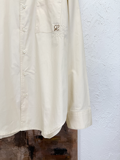ロエベ 刺繍パッチポケット長袖シャツ