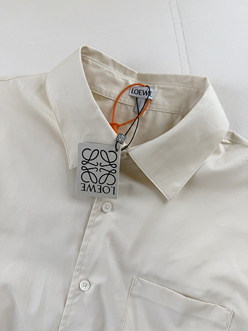 ロエベ 刺繍パッチポケット長袖シャツ