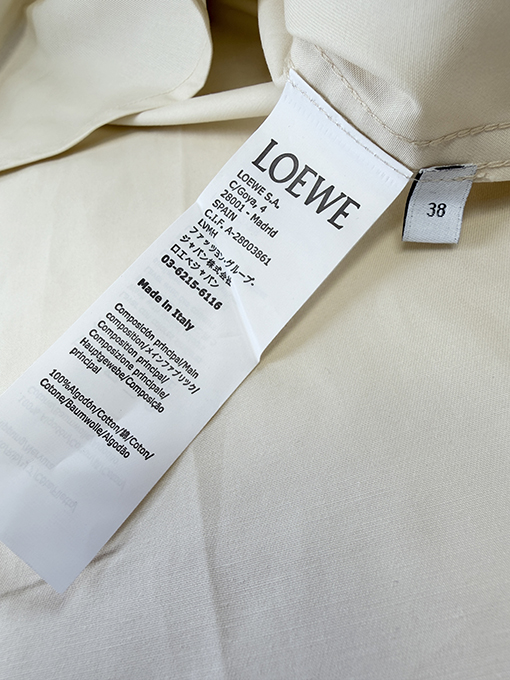 ロエベ 刺繍パッチポケット長袖シャツ