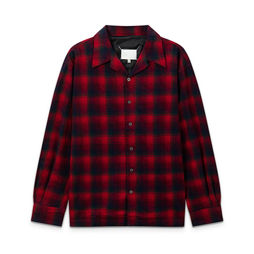 マルタンマルジェラ Maison Margiela MM6 上質なチェック柄長袖シャツ