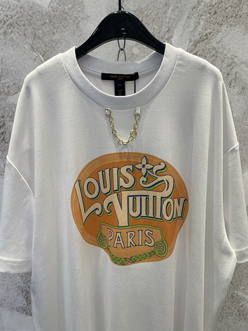 ルイヴィトン LOUIS VUITTON レインボーホリデーコレクション モノグラムプリントチェーン半袖Tシャツ