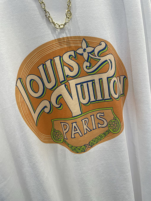 ルイヴィトン LOUIS VUITTON レインボーホリデーコレクション モノグラムプリントチェーン半袖Tシャツ