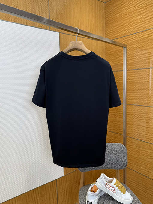 ロエベコピー ロゴ刺繍クルーネック半袖Tシャツ