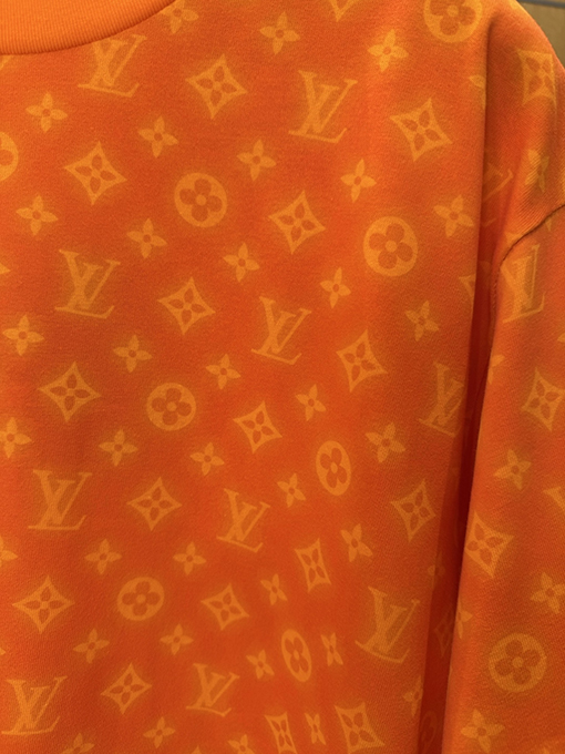 ルイヴィトン モノグラム柄クルーネック半袖Tシャツ