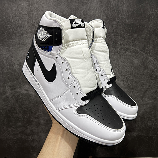 ナイキ 藤原ヒロシの三者コラボレーション4色パッチワークグレーライトニングホワイトとブラックシューズ