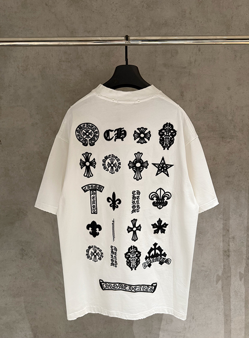 クロムハーツスーパーコピー 新モデル刺繍半袖Tシャツ