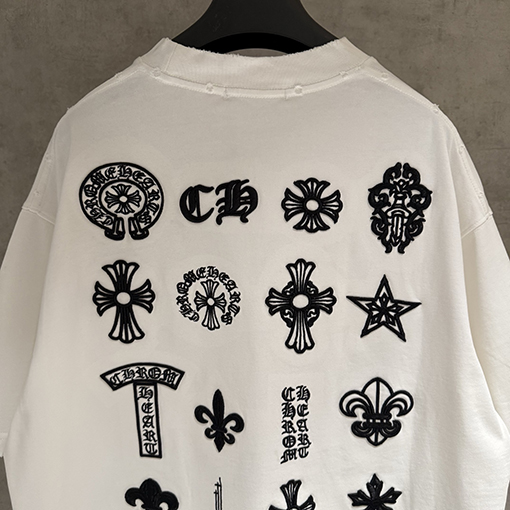 クロムハーツスーパーコピー 新モデル刺繍半袖Tシャツ