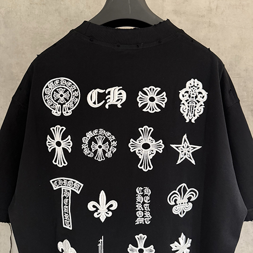 クロムハーツスーパーコピー 新モデル刺繍半袖Tシャツ