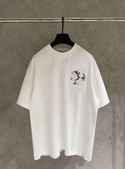 クロムハーツ 新モデルクラシック刺繍半袖Tシャツ