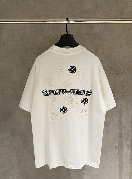 クロムハーツ 新モデルクラシック刺繍半袖Tシャツ