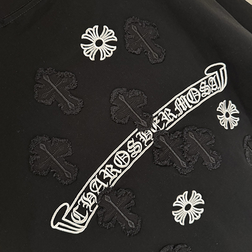 クロムハーツ 新モデルクラシック刺繍半袖Tシャツ