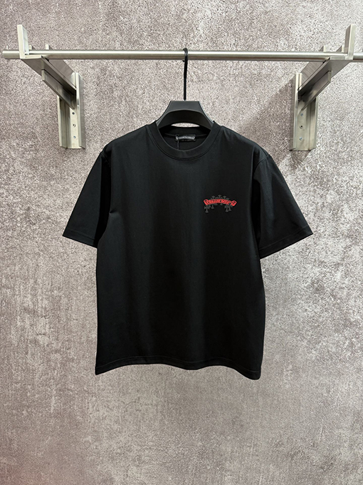 クロムハーツ クラシックなサンスクリットの半袖Tシャツ