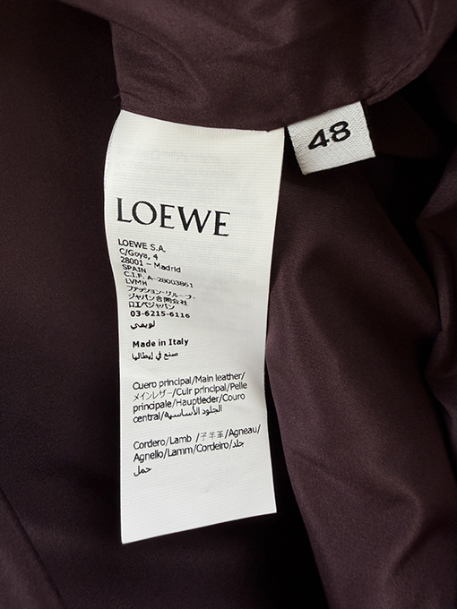 ロエベコピー パッチワークレザー刺繍コート