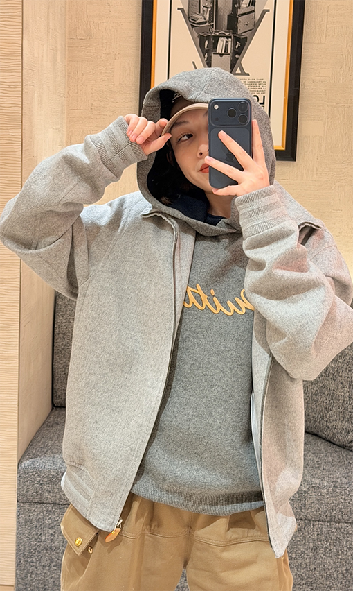 ルイヴィトン Trunk ウール混スタンドカラーコートシリーズ