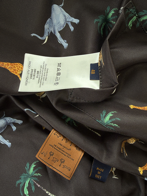 ルイヴィトン カラーブロックストライプのスタンドカラージップアップジャケット