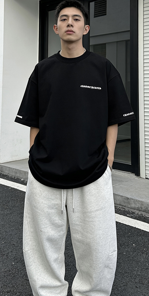 クロムハーツ ロゴプリントクルーネック半袖Tシャツ
