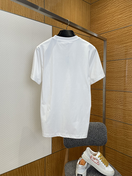 バーバリー BURBERRY チェック柄の軍馬アップリケクルーネック半袖Tシャツ