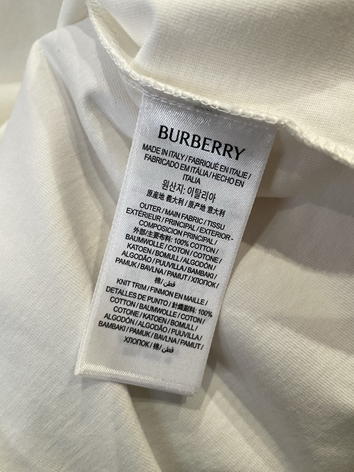 バーバリー BURBERRY チェック柄の軍馬アップリケクルーネック半袖Tシャツ