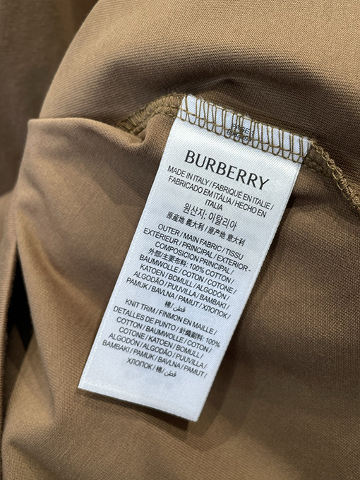 バーバリーコピー BURBERRY 新モデルチェック柄の軍馬アップリケクルーネック半袖Tシャツ