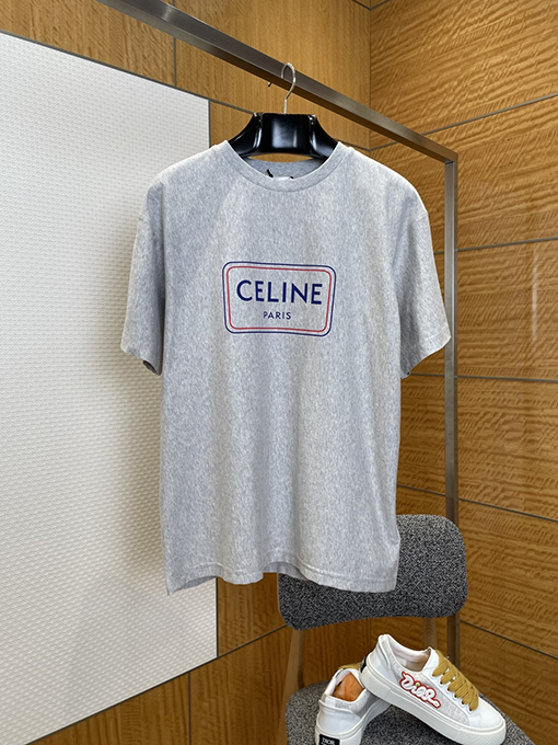 セリーヌ CELINE プリントクルーネック半袖Tシャツ