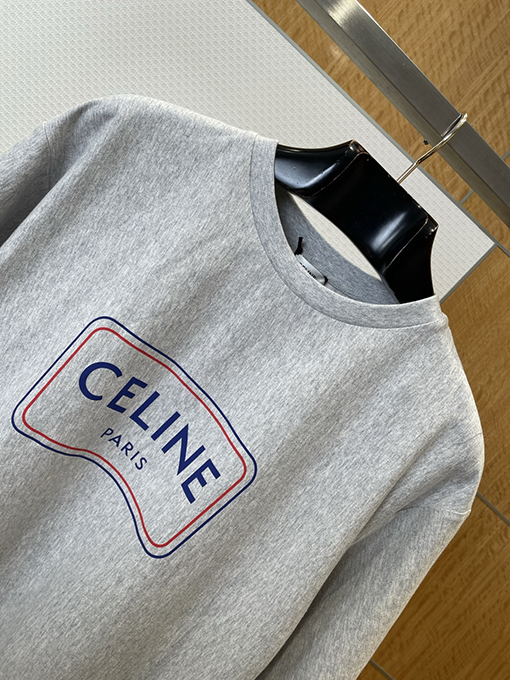 セリーヌ CELINE プリントクルーネック半袖Tシャツ