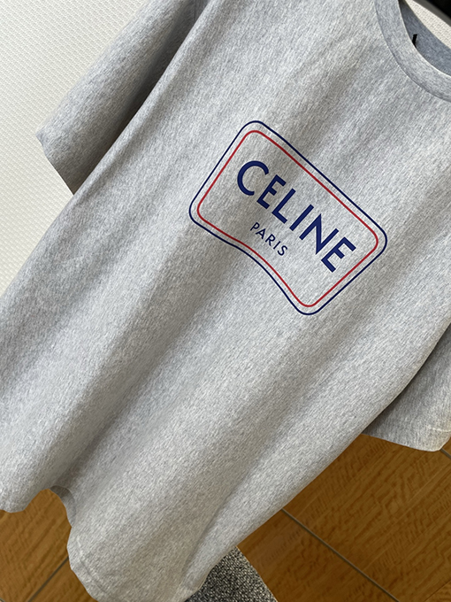 セリーヌ CELINE プリントクルーネック半袖Tシャツ