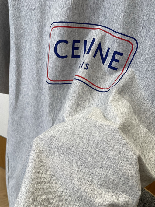 セリーヌ CELINE プリントクルーネック半袖Tシャツ
