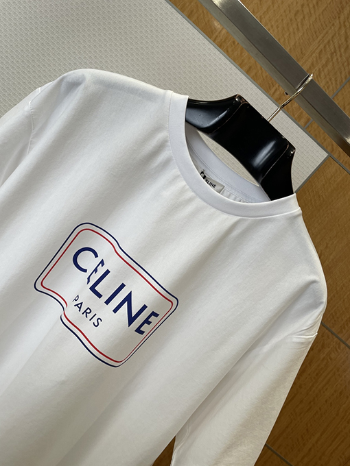 セリーヌ CELINE プリントクルーネック半袖Tシャツ