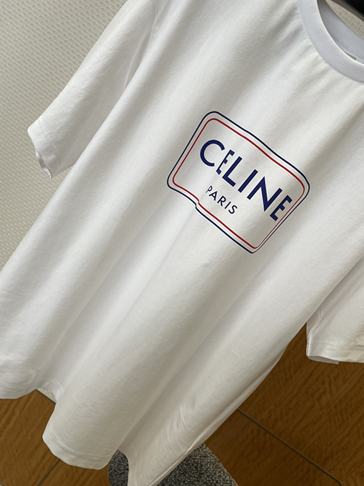 セリーヌ CELINE プリントクルーネック半袖Tシャツ