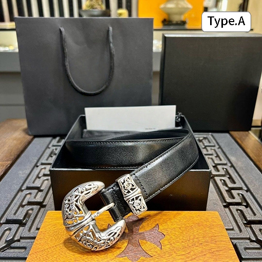 クロムハーツスーパーコピー 3.0cm ピンバックル多用途レディース本革ベルト