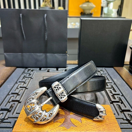 クロムハーツスーパーコピー 3.0cm ピンバックル多用途レディース本革ベルト