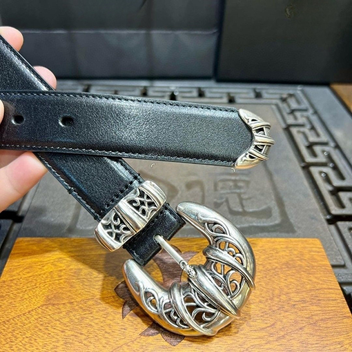 クロムハーツスーパーコピー 3.0cm ピンバックル多用途レディース本革ベルト