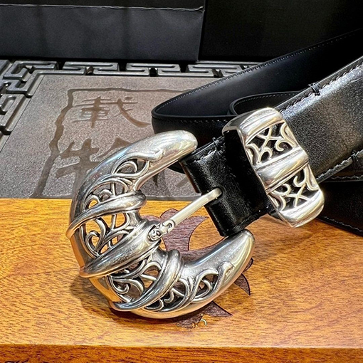 クロムハーツスーパーコピー 3.0cm ピンバックル多用途レディース本革ベルト