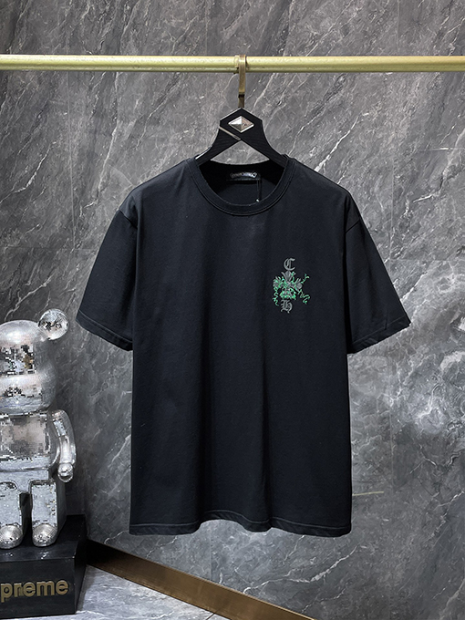 クロムハーツ グラフィティサンスクリットい古しの馬蹄刺繍半袖Tシャツ