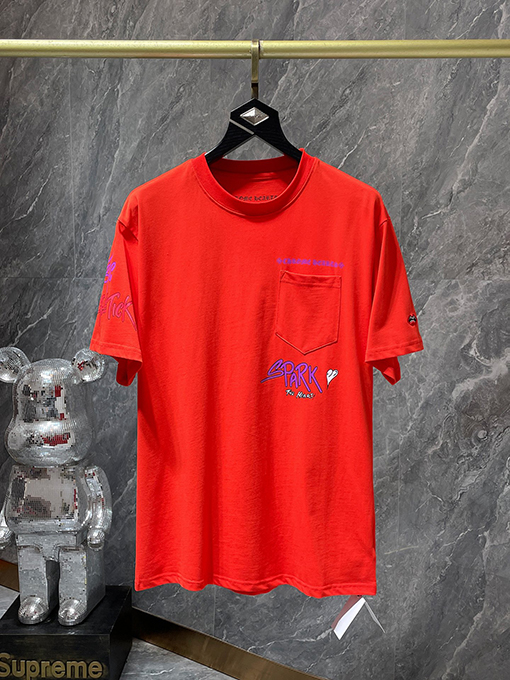 クロムハーツスーパーコピー Mattyboy グラフィティ フレイム ハート 半袖Tシャツ